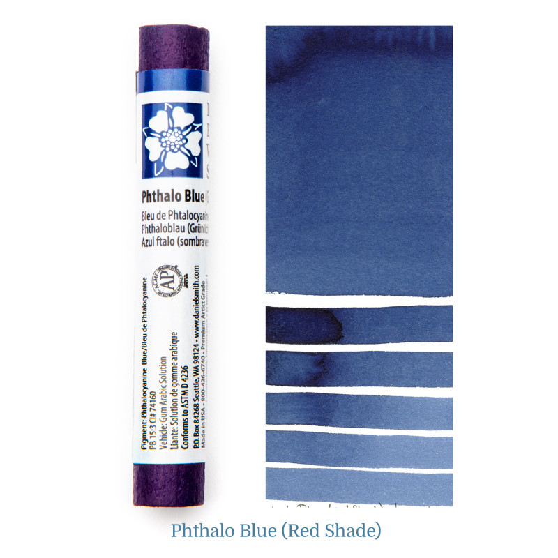 Bleu phtalo nuance rouge - aquarelle extra-fine stick Daniel Smith