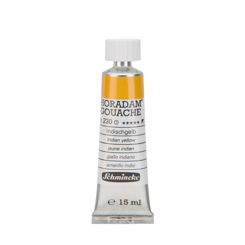 Jaune indien - Gouache extra fine Tube 15 ml Schmincke Horadam