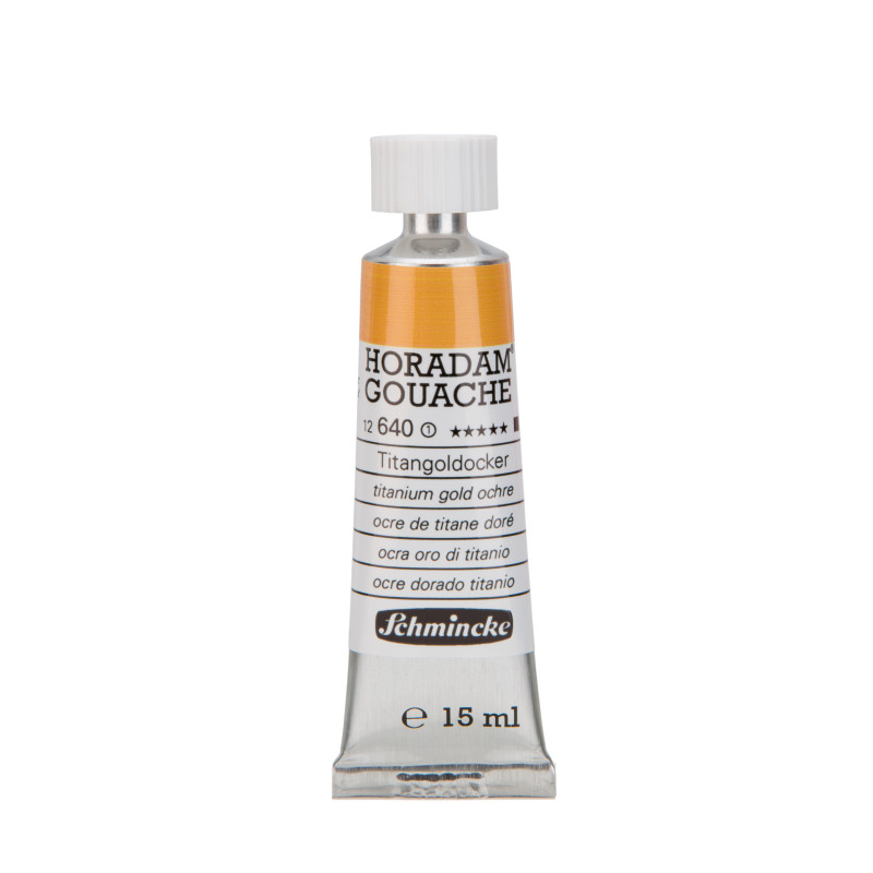 Ocre de titane doré - Gouache extra fine Tube 15 ml Schmincke Horadam