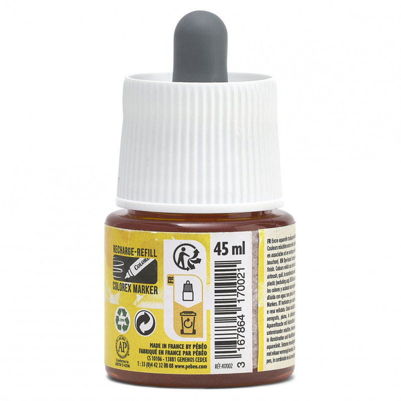 Jaune primaire - Encre aquarelle Colorex 45ml Pébéo