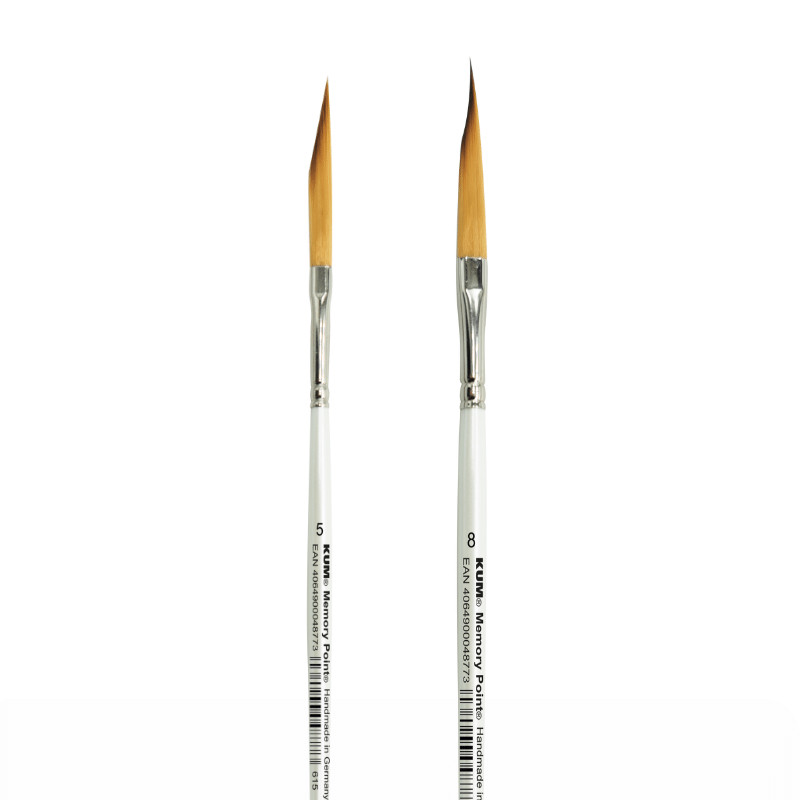 Pinceau aquarelle épée plat Memory Point n°5 Kum