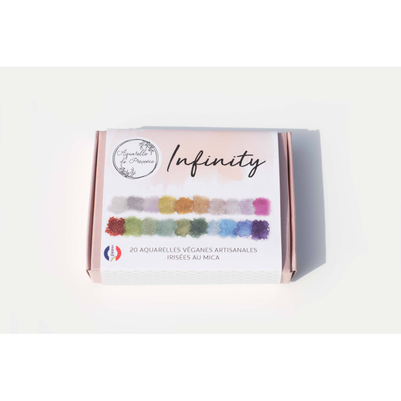 Palette Infinity 20 1/2 godets aquarelles extra-fines véganes irisées 
