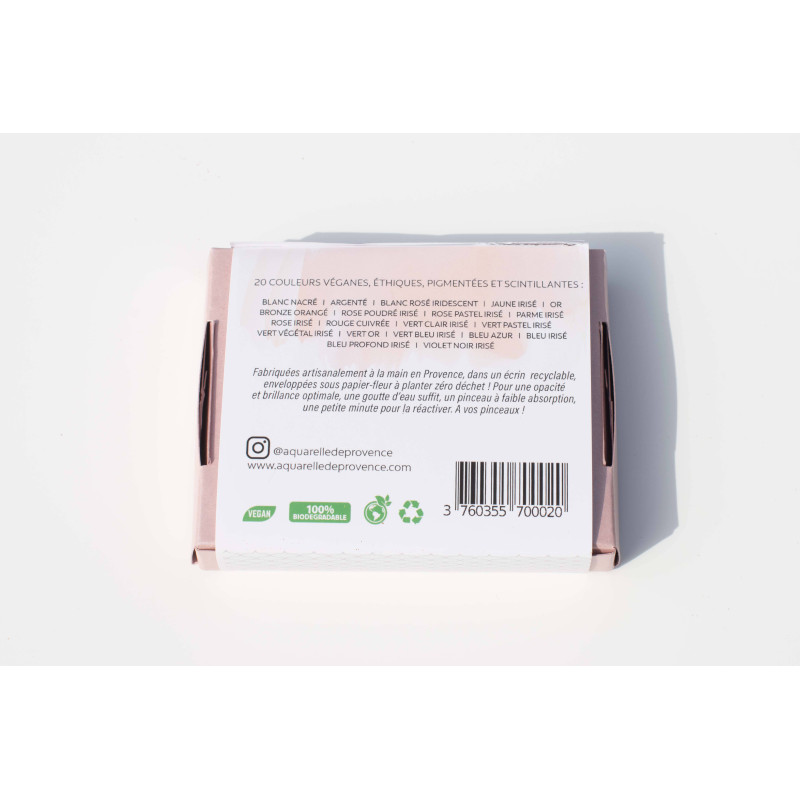 Palette Infinity 20 1/2 godets aquarelles extra-fines véganes irisées 