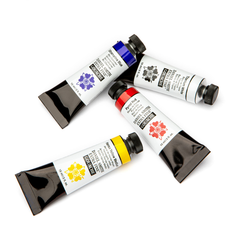 Set des 4 couleurs Gouache mélange primaire en tubes 15ml extra-fine Daniel Smith