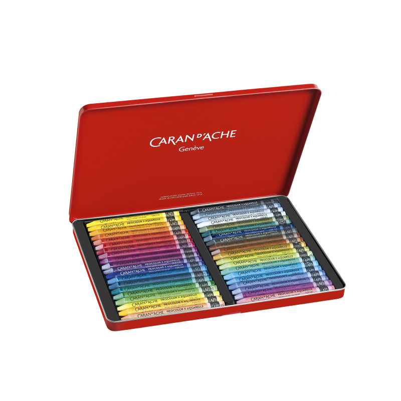 Boîte métal 40 pastels à la cire Caran d'Ache Neocolor II