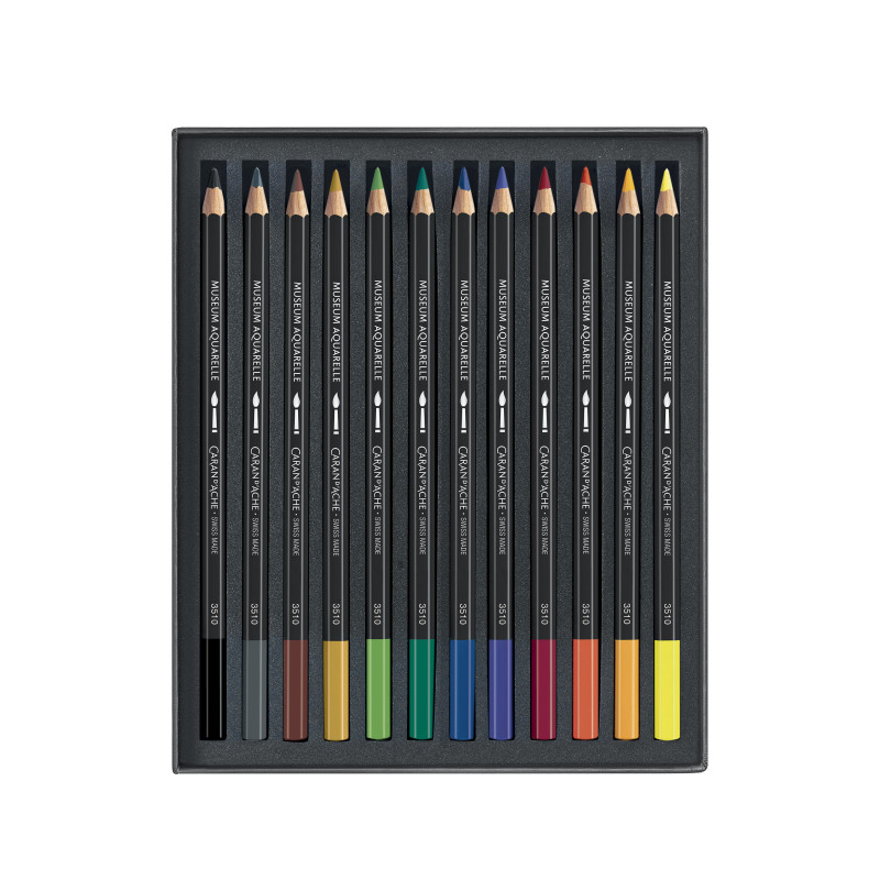 Boîte carton de 12 crayons Museum Aquarelle Caran d'Ache
