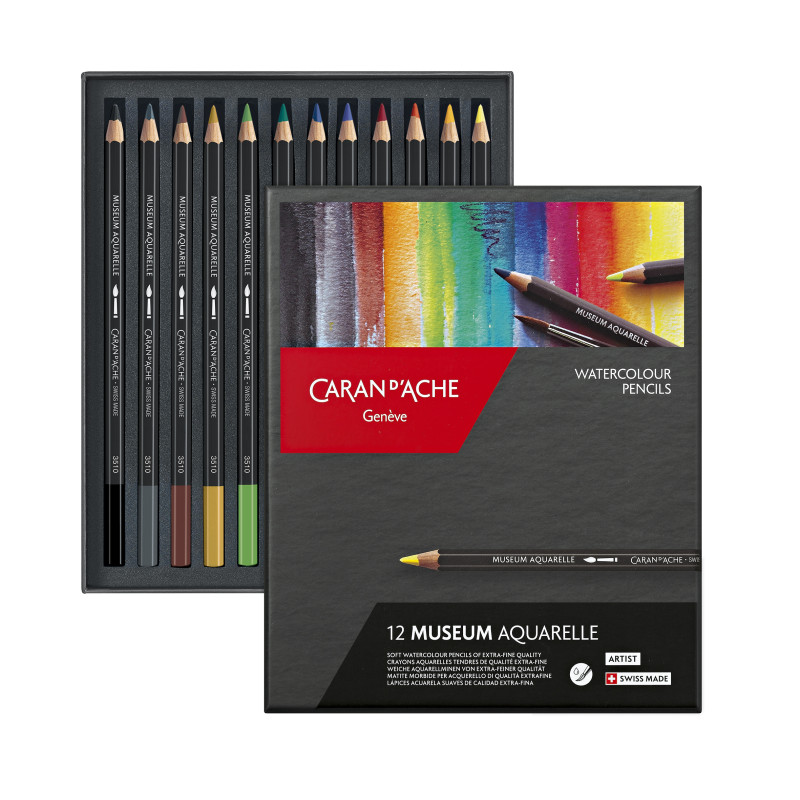 Boîte carton de 12 crayons Museum Aquarelle Caran d'Ache