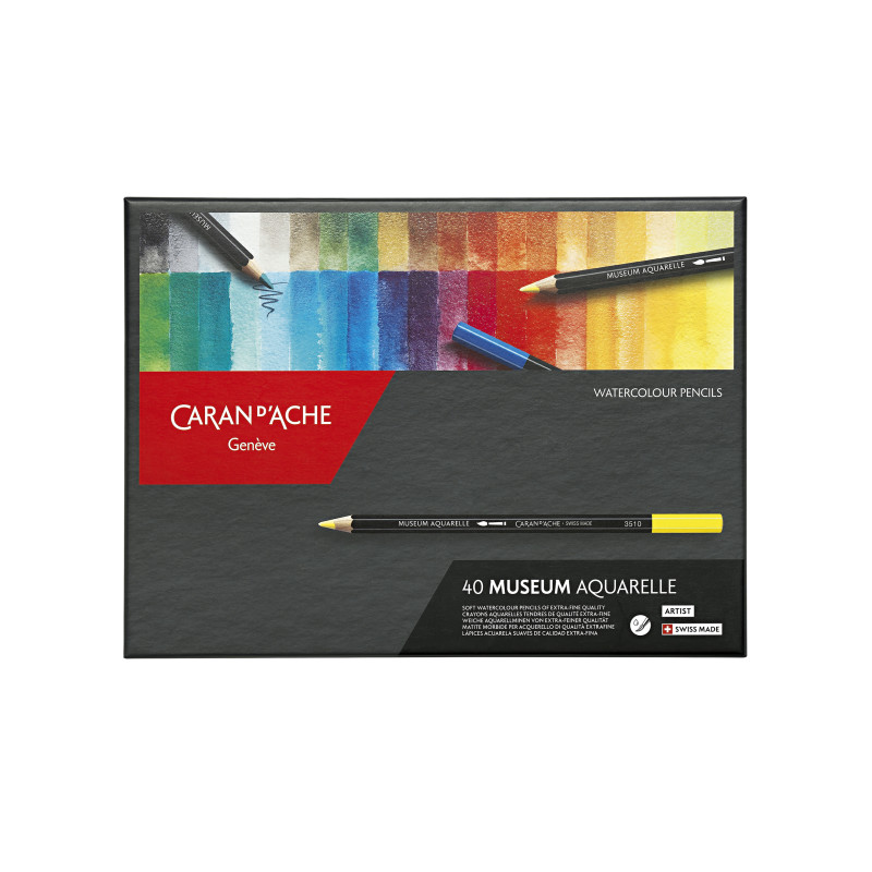 Coffret carton de 40 crayons Museum Caran d'Ache