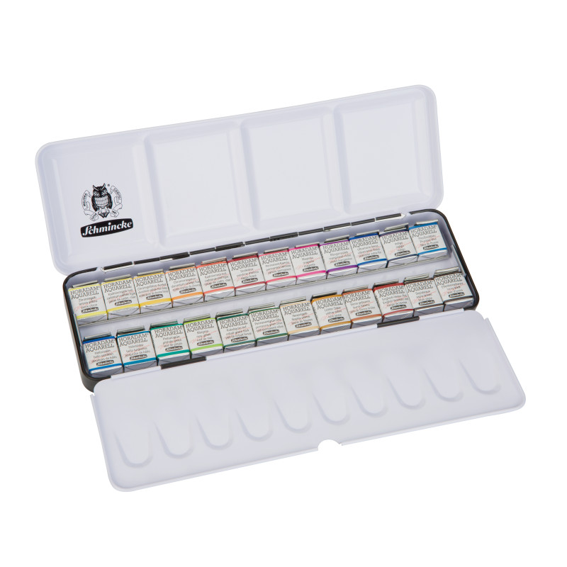 Boîte métal Schmincke Horadam Aquarell 241/2 godets