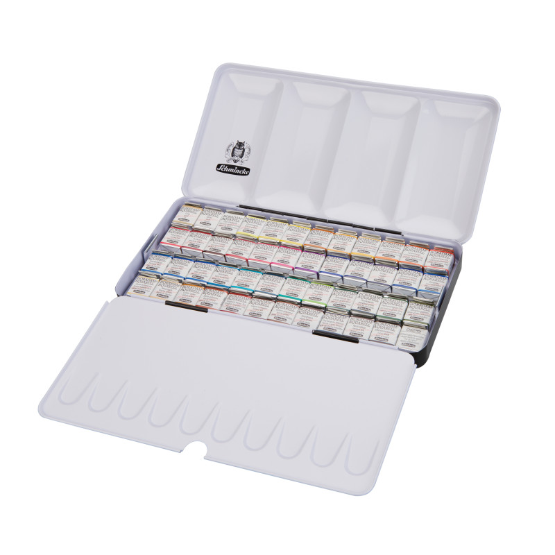 Boîte métal Schmincke Horadam Aquarell 481/2 godets