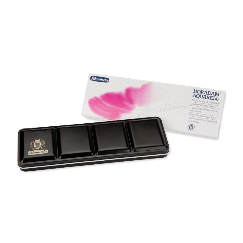 Boîte métal Schmincke Horadam Aquarell 12 godets entiers