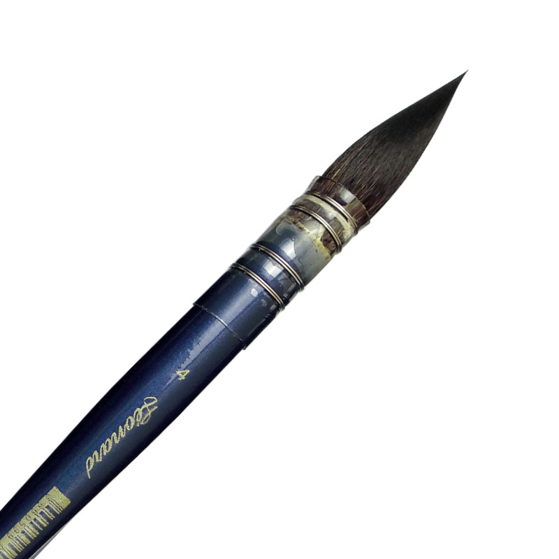 Pinceau lavis plume synthétique léonard gamme outremer série 2072 RO n°3