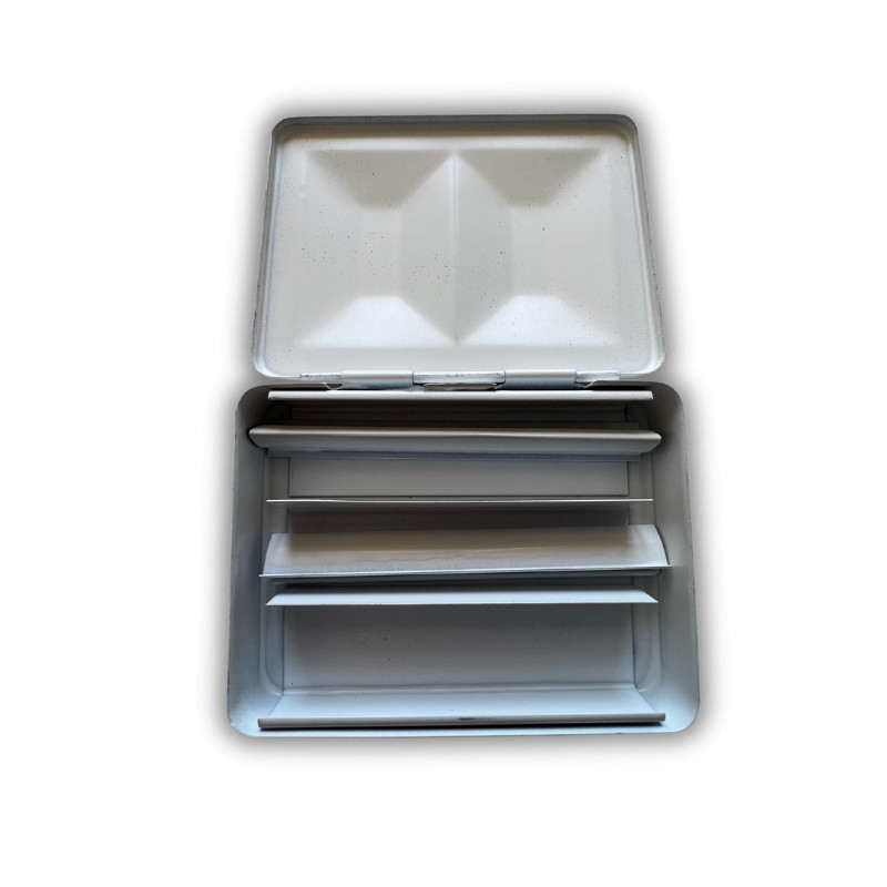 Coffret aquarelle vide de voyage blanc en métal laqué 8 ½ godets Fome