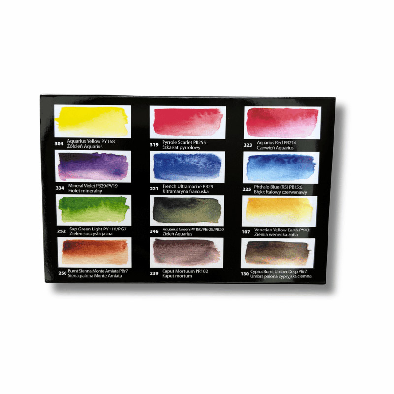 Boîte métal voyage 12 1/2 godetsd'aquarelle extra-fine Roman Szmal