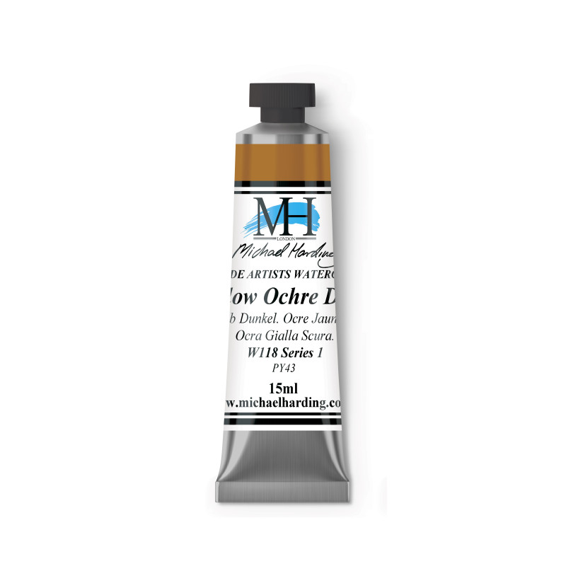 Ocre jaune foncée - aquarelle Tube 15ml Michael Harding