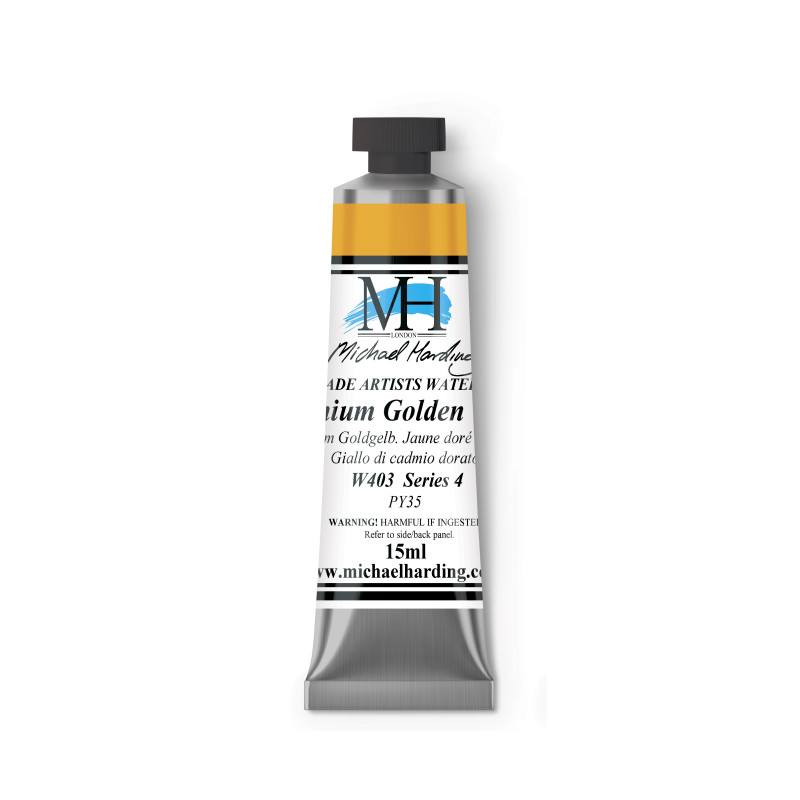 Jaune doré cadmium - aquarelle Tube 15ml Michael Harding