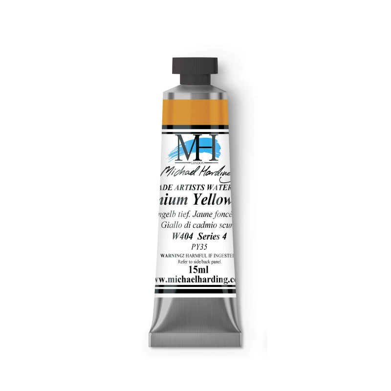 Jaune foncé cadmium - aquarelle Tube 15ml Michael Harding