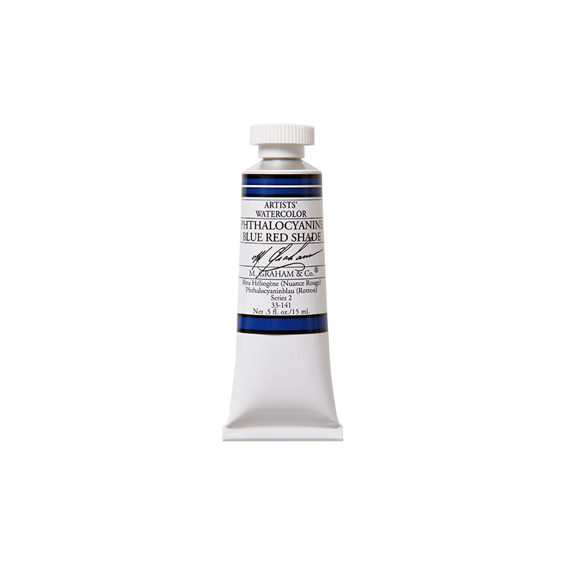 Bleu Héliogène (Nuance de Rouge) - aquarelle Tube 15ml M. Graham
