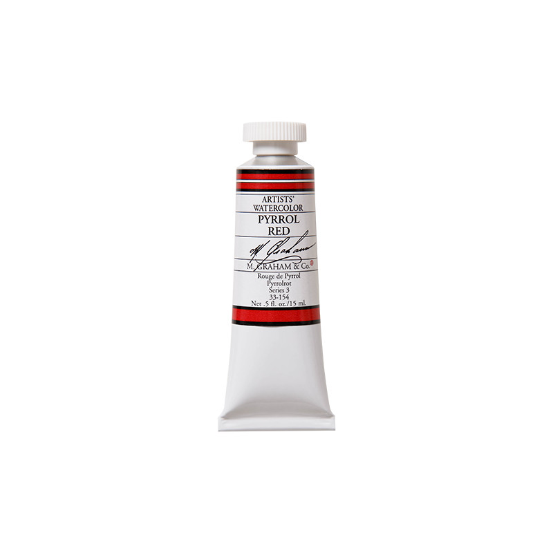 Rouge de Pyrrole - aquarelle Tube 15ml M. Graham