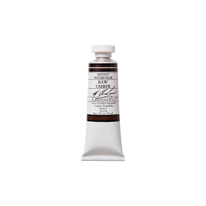 Terre d'Ombre naturelle - aquarelle Tube 15ml M. Graham