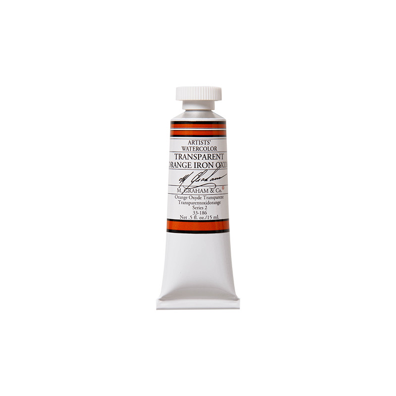 Orange Oxyde transparent - aquarelle Tube 15ml M. Graham