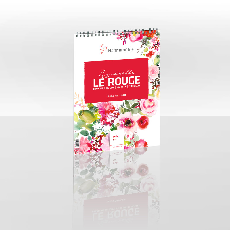 Album spiralé Le rouge 30x40 325g 12f grain fin
