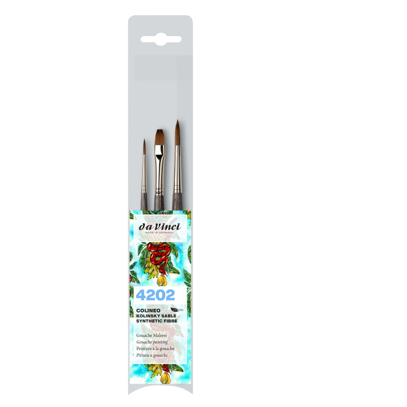 Set de 3 pinceaux aquarelle et gouache Colinéo par Da Vinci