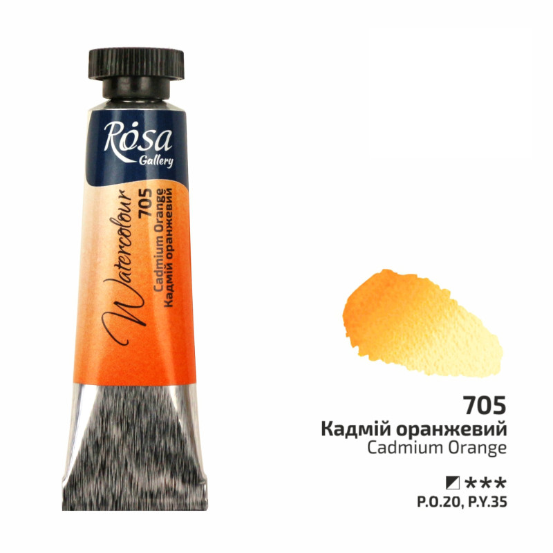 Orange de cadmium - Aquarelle Tube 10ml Rosa Gallery