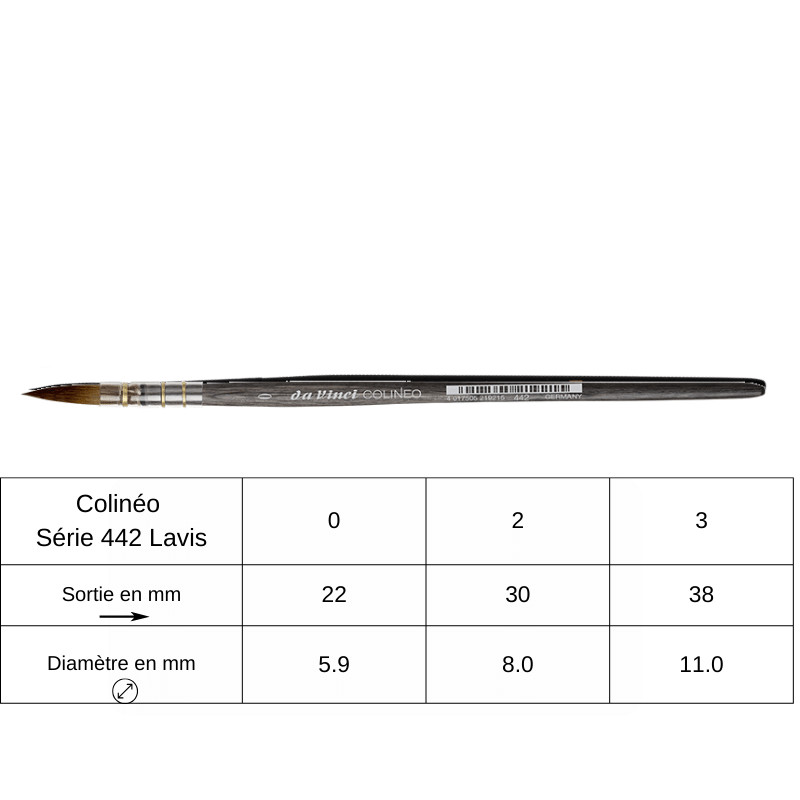 Pinceau Lavis Colinéo série 442 Da Vinci n°4