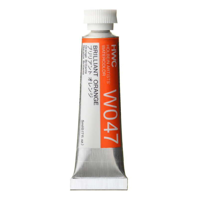 Orange brillant - Aquarelle Tube 5ml Holbein Artists'
