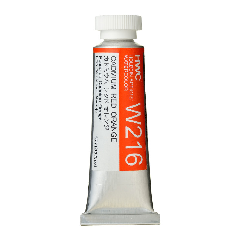 Rouge de cadmium orangé - Aquarelle Tube 15ml Holbein Artists'