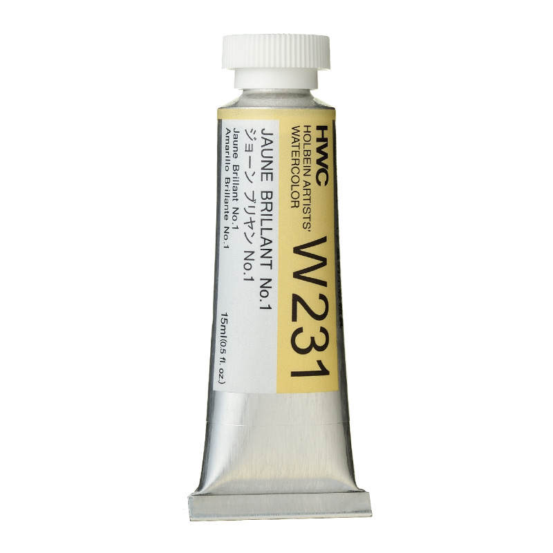 Jaune brillant n°1 - Aquarelle Tube 15ml Holbein Artists'
