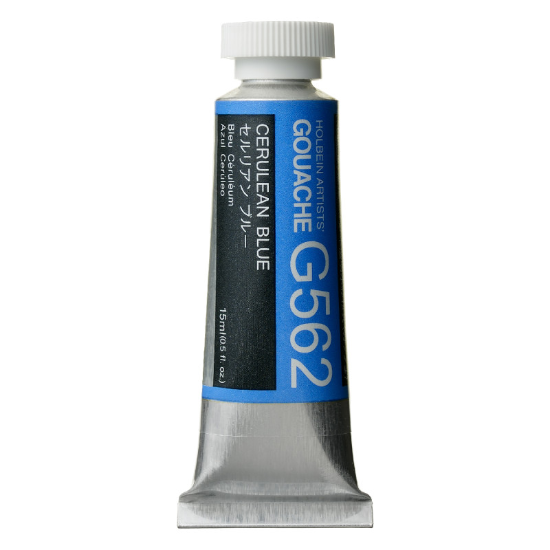 Bleu céruléum - Gouache Tube 15ml Holbein Artists'