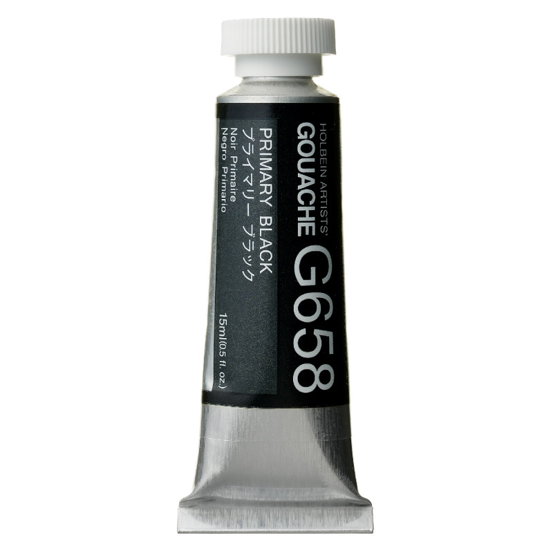 Noir primaire - Gouache Tube 15ml Holbein Artists'