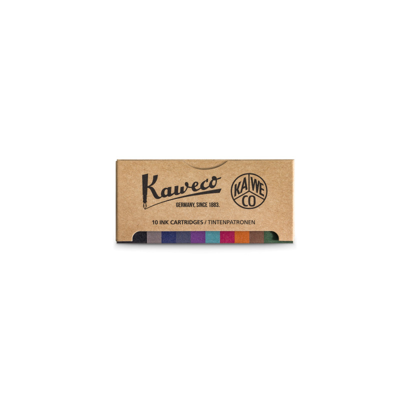 paquet de 10 cartouches d'encre Kaweco colorées