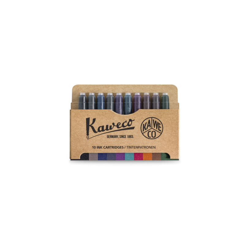paquet de 10 cartouches d'encre Kaweco colorées