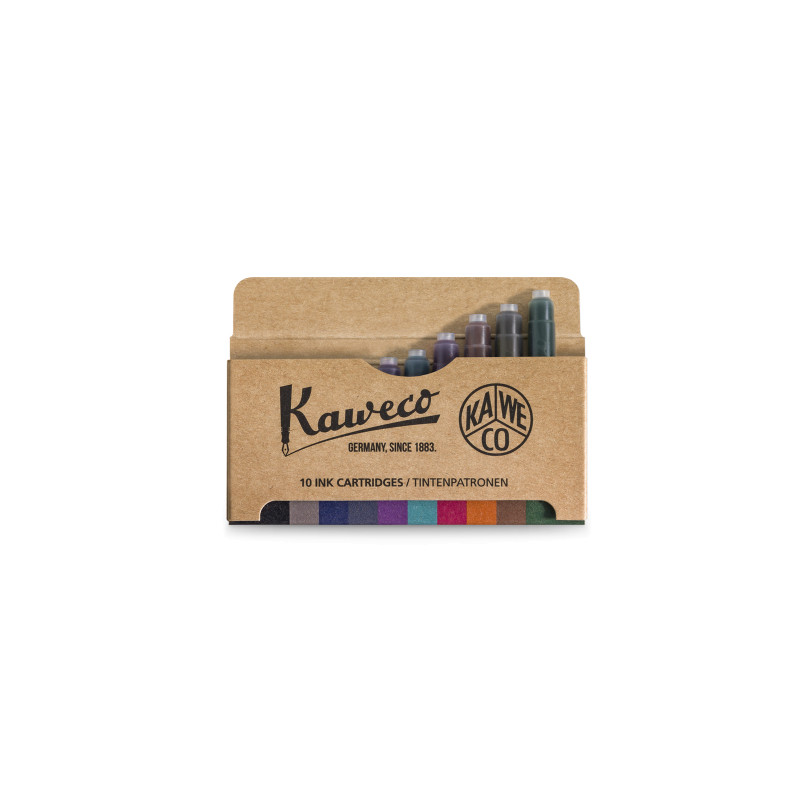 paquet de 10 cartouches d'encre Kaweco colorées