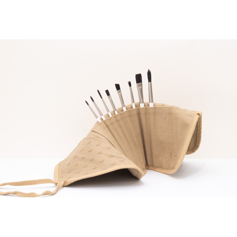 Trousse de 8 pinceaux synthétiques gouache essentiels Etchr