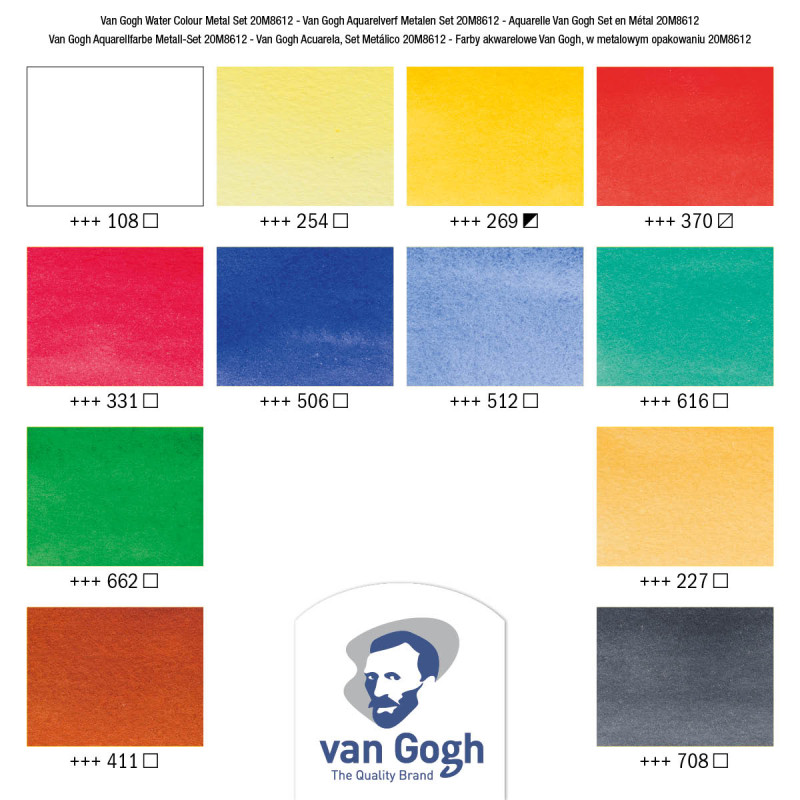 Boîte métal Van Gogh 121/2 godets 