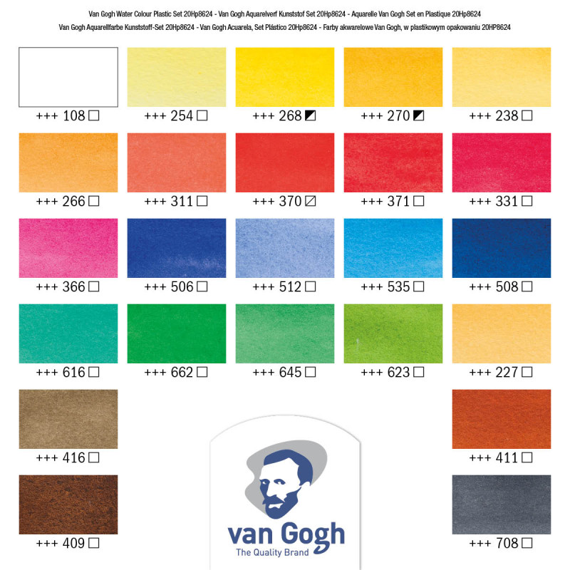 Boîte plastique Van Gogh 241/2 godets 