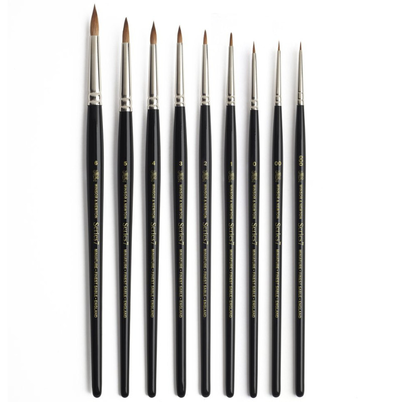 Pinceau aquarelle rond miniature martre série 7 Winsor & Newton n°6