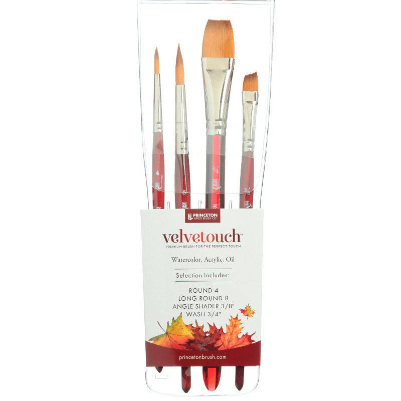 Assortiments de 4 pinceaux Velvetouch Princeton