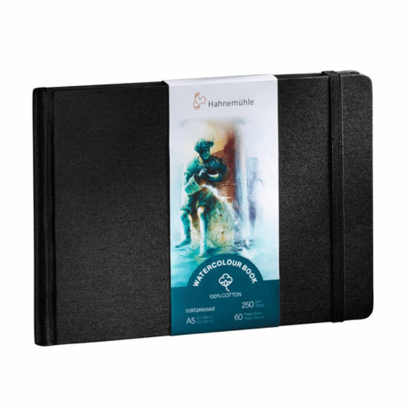 Watercolour Book A5 250g 100% coton 60 pages grain fin format paysage