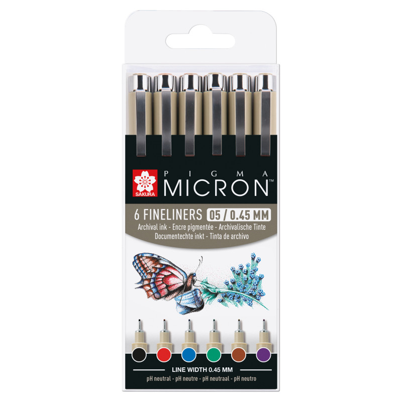 Set de 6 Pigma micron 05