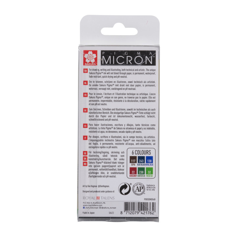 Set de 6 Pigma micron 05 Terre