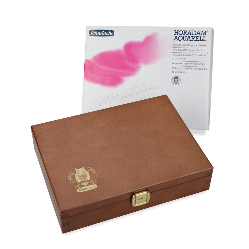 Coffret bois Schmincke Horadam Aquarell 12 tubes de 15 ml 
