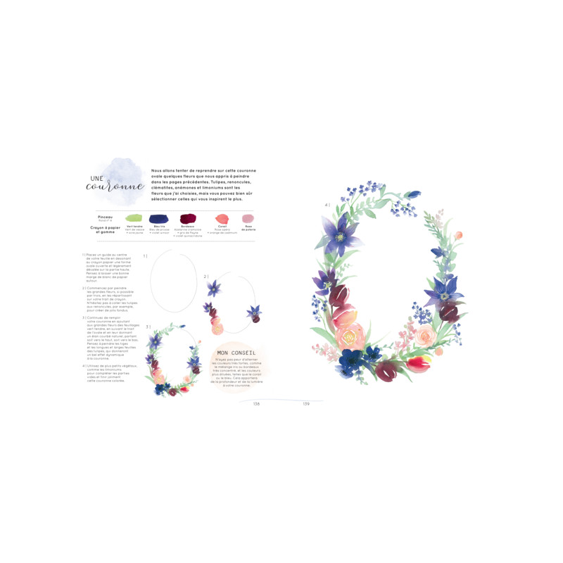 Fleurs et Végéteaux à l'aquarelle de Blanche Tristant leaubleue