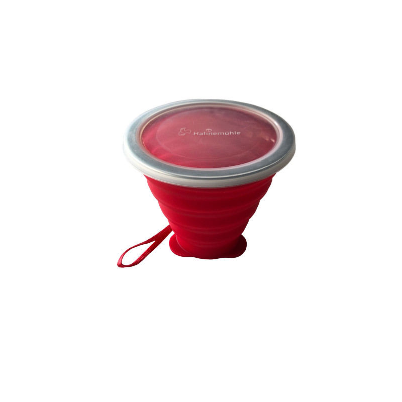 Gobelet à eau pliable rouge Hahnemühle