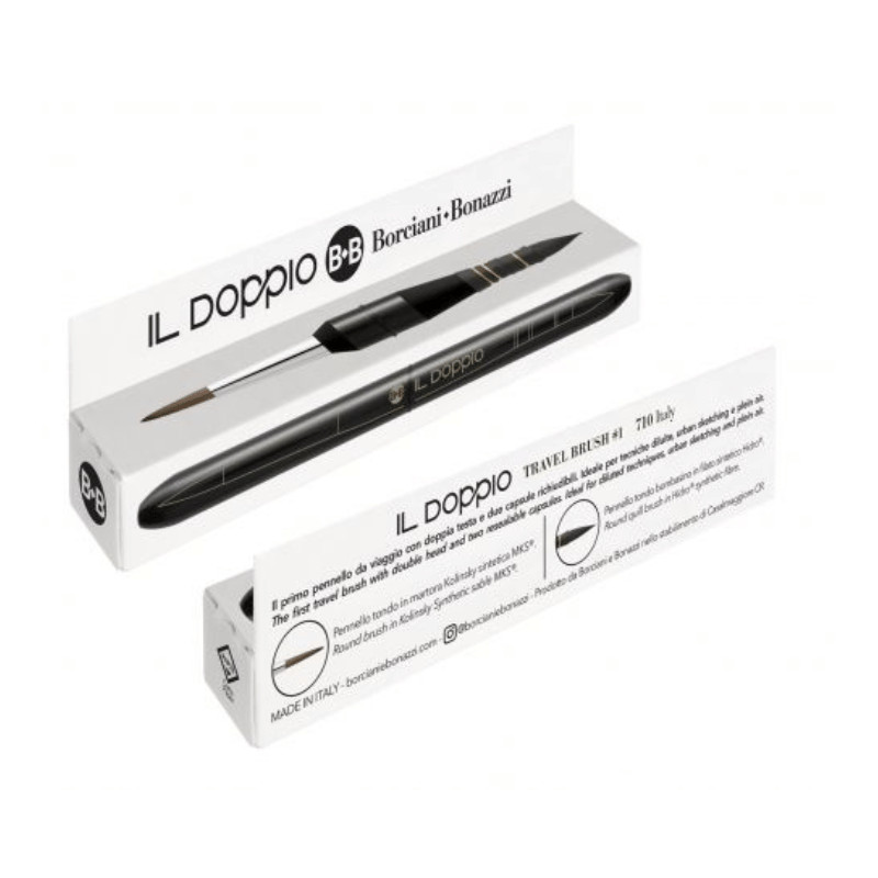Pinceau de voyage Il Doppio série 710 BeB