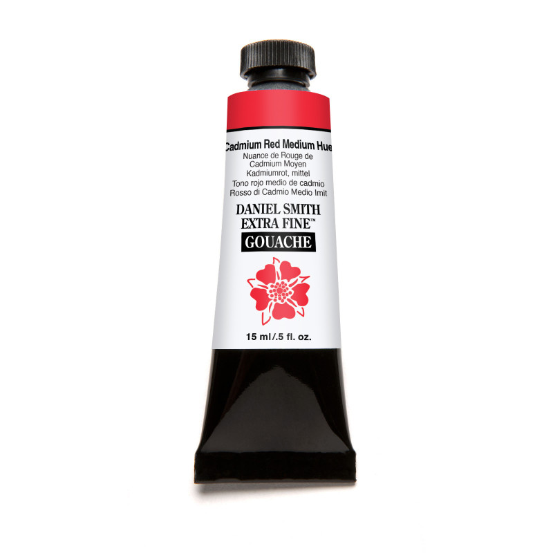 Nuance de rouge de cadmium moyen - gouache extra fine Tube 15 ml Daniel Smith